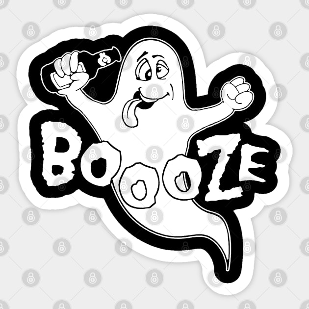 Booze Ghost Sticker by olegam